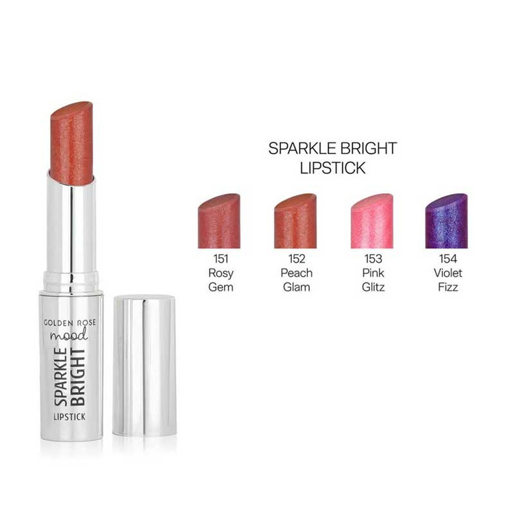 رژ لب براق کننده اسپارکل گلدن رز Golden Rose سری Mood Lip Combo مدل Sparkle Bright